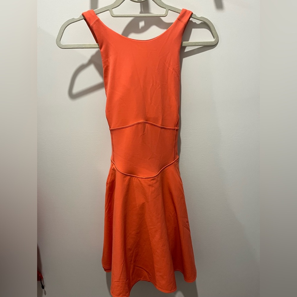 Lululemon Court Crush Coral pink tennis dress shorts athletic Size 6 pickleball. - Picture 7 of 8